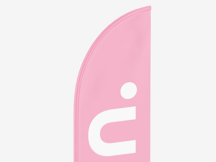 Drapeau de plage avec votre logo