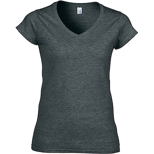 Gildan SoftStyle V-Neck Women - dark heather