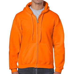 Gildan Heavy Blend Zip Hooded Sweat - safety orange
