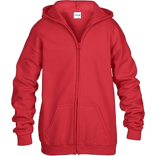 Gildan Heavy Blend Zip Hooded Sweat Kids - red