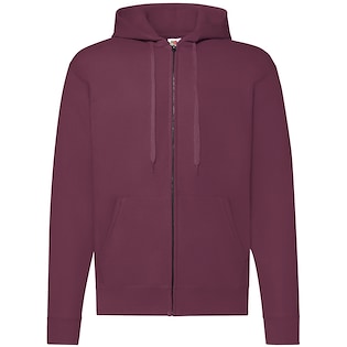Fruit of the Loom Classic Hooded Sweat Jacket - burgundy