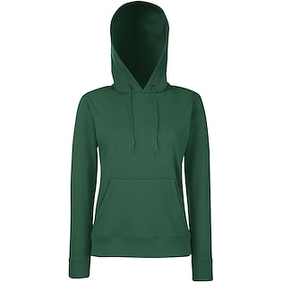 Fruit of the Loom Lady-Fit Classic Hooded Sweat - bottle green