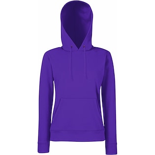 Fruit of the Loom Lady-Fit Classic Hooded Sweat - purple