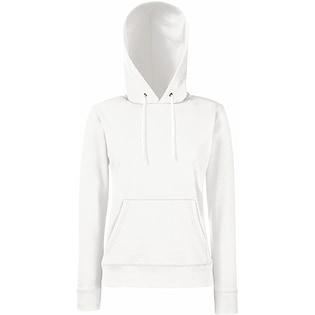 Fruit of the Loom Lady-Fit Classic Hooded Sweat - white