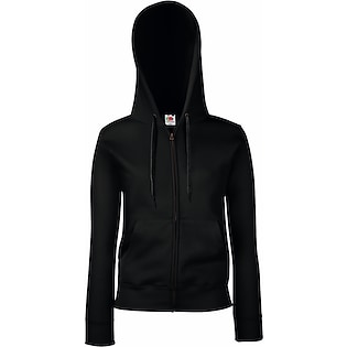 Fruit of the Loom Lady-Fit Premium Hooded Sweat Jacket - negro
