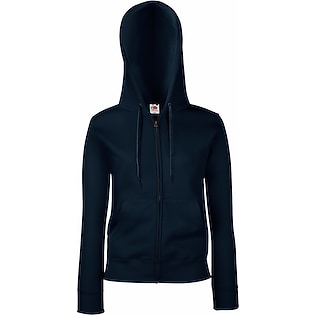 Fruit of the Loom Lady-Fit Premium Hooded Sweat Jacket - deep navy