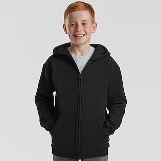 Fruit of the Loom Kids Classic Hooded Sweat Jacket - black