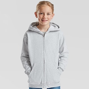 Fruit of the Loom Kids Classic Hooded Sweat Jacket - heather grey