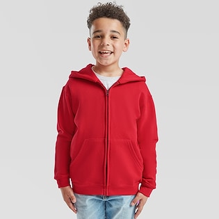 Fruit of the Loom Kids Classic Hooded Sweat Jacket - red