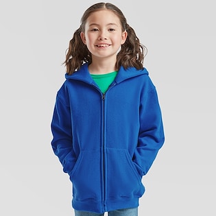 Fruit of the Loom Kids Classic Hooded Sweat Jacket - royal blue