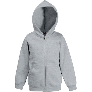 Fruit of the Loom Kids Premium Hooded Sweat Jacket - heather grey