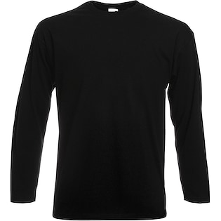 Fruit of the Loom Valueweight Long Sleeve T - black
