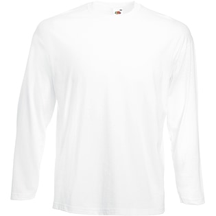 Fruit of the Loom Valueweight Long Sleeve T - blanco
