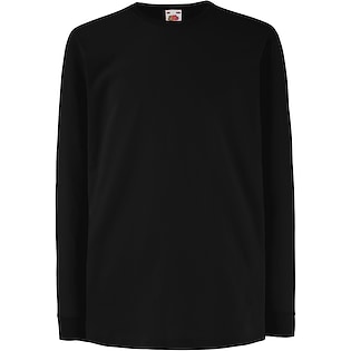 Fruit of the Loom Kids Valueweight Long Sleeve T - black