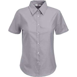 Fruit of the Loom Lady-Fit Short Sleeve Oxford Shirt - oxford grey