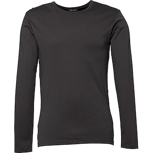 Tee Jays Long Sleeve Interlock Tee - dark grey