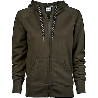 Tee Jays Ladies Fashion Full Zip Hood - dark olive