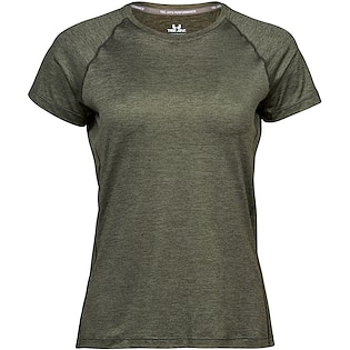 Tee Jays Ladies Cooldry Tee - olive melange