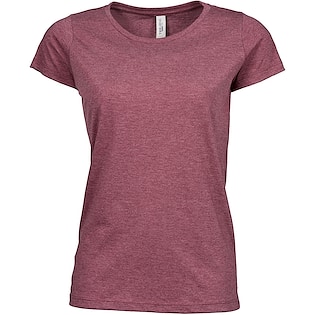 Tee Jays Urban Melange Ladies Tee - wine