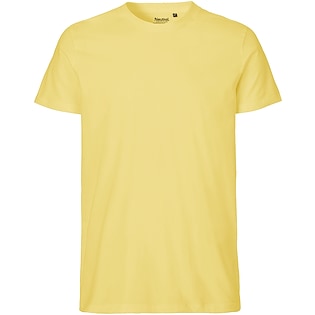 Neutral Mens Fitted T-shirt - dusty yellow