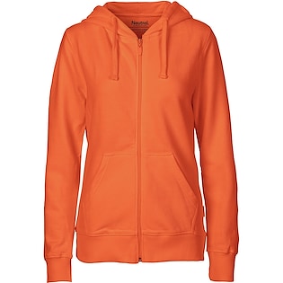 Neutral Ladies Zip Hoodie - orange