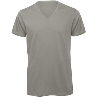 B&C Organic V-neck Tee Men - light grey