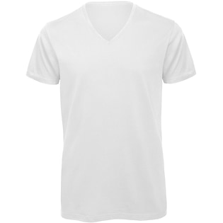 B&C Organic V-neck Tee Men - blanco