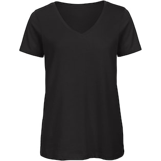 B&C Organic V-neck Tee Women - black