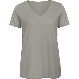 B&C Organic V-neck Tee Women - light grey