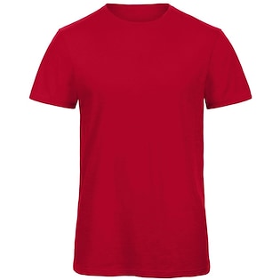 B&C Organic Slub Tee Men - chic red