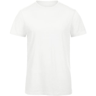 B&C Organic Slub Tee Men - blanco chic