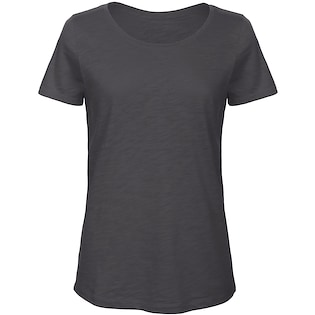 B&C Organic Slub Tee Women - chic anthracite