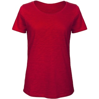 B&C Organic Slub Tee Women - chic red