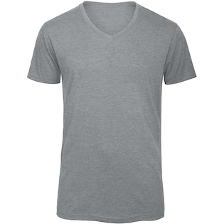 B&C Triblend V-neck Men - heather light grey