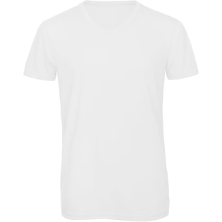 B&C Triblend V-neck Men - blanco