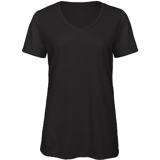 B&C Triblend V-neck Women - black