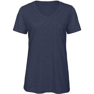 B&C Triblend V-neck Women - heather navy