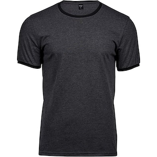 Tee Jays Ringer Tee - black melange