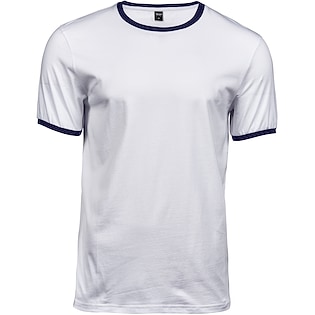 Tee Jays Ringer Tee - white/ navy