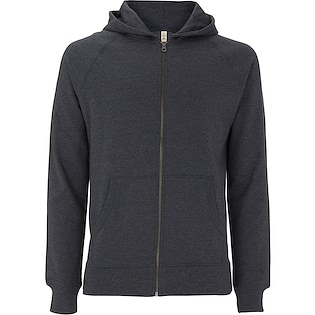 Continental Clothing Unisex Zip-Up Hoody - black melange