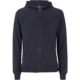 Continental Clothing Unisex Zip-Up Hoody - navy melange