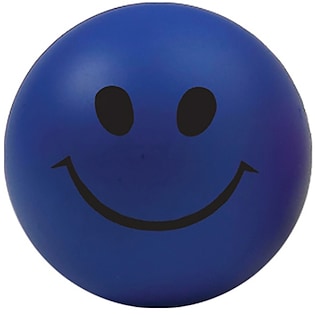 Pelota antiestrés Smiley - azul