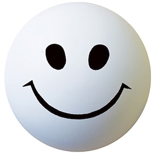 Stressboll Smiley - white