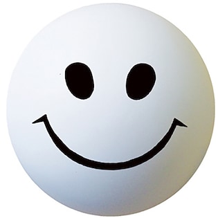 Pelota antiestrés Smiley - blanco