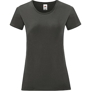 Fruit of the Loom Ladies Iconic T - light graphite