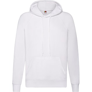 Fruit of the Loom Lightweight Hooded Sweat - white
