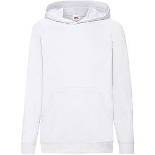 Fruit of the Loom Kids Lightweight Hooded Sweat - white