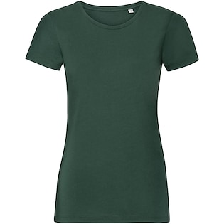 Russell Ladies Authentic Tee Pure Organic 108F - verde botella