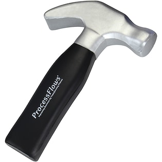 Stressipallo Hammer - musta / hopea