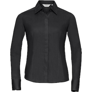 Russell Ladies´ Long Sleeve Fitted Polycotton Shirt 924F - black